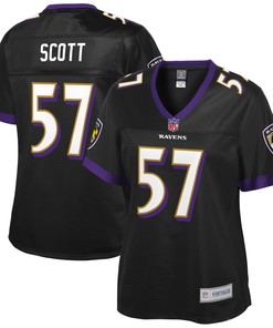 Bart Scott Baltimore Ravens Nfl Pro Line Womens Retired Player Jersey - Black Nfl