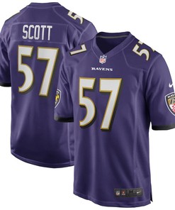 Bart Scott Baltimore Ravens Nike Game Retired Player Jersey - Purple