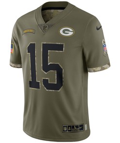 Bart Starr Green Bay Packers 2022 Salute To Service Retired Player Limited Jersey - Olive