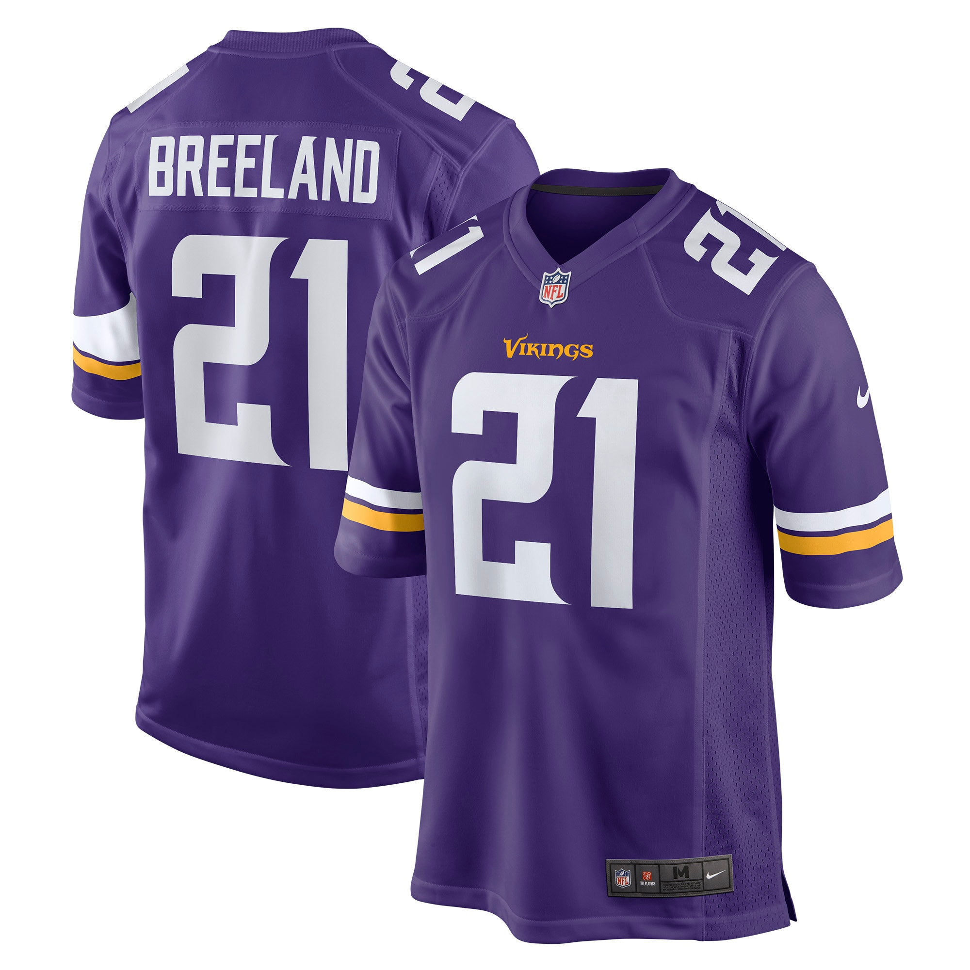 Bashaud Breeland Minnesota Vikings Game Jersey - Purple Nfl