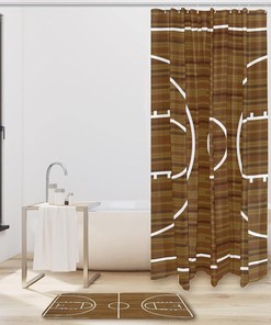 Basketball Court Shower Curtain - Bring the Game to Your Bathroom Decor