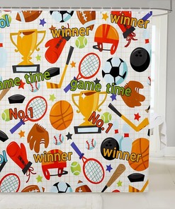 Basketball Game Shower Curtain - Bring the Game to Your Bathroom Decor