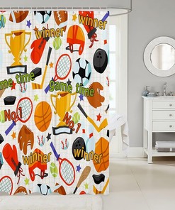 Basketball Game Shower Curtain - Bring the Game to Your Bathroom Decor