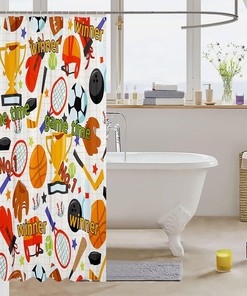 Basketball Game Shower Curtain - Bring the Game to Your Bathroom Decor