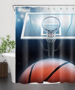 Basketball Hoop Shower Curtain - Perfect for Sports Lovers