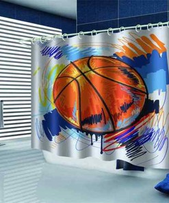 Basketball Shower Curtain - Bring the Game to Your Bathroom Interiors