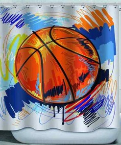 Basketball Shower Curtain - Bring the Game to Your Bathroom Interiors