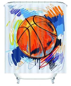 Basketball Shower Curtain - Bring the Game to Your Bathroom Interiors