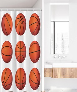 Bathroom Curtain Sports Theme Stall Shower Curtain