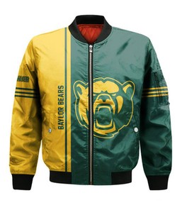 Baylor Bears Bomber Jacket Half Style - NCAA