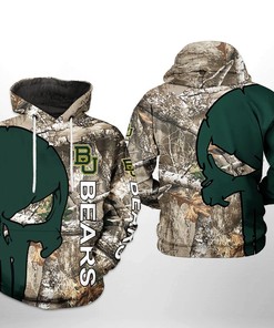Baylor Bears NCAA Camo Veteran Hunting 3D Printed Hoodie/Zipper Hoodie