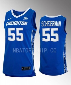 Baylor Scheierman 55 Creighton Bluejays Blue Jersey 2022-23 College Basketball