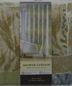Bayside Ocean Tropical Shower Curtain with Waterproof Fabric | Home Decor