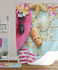 Beach House Ocean View Shower Curtain for Your Relaxing Bathroom Decor