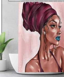 Beach Seashell and Starfish Shower Curtain - Abstract Design with Waterproof Fabric for Bathroom