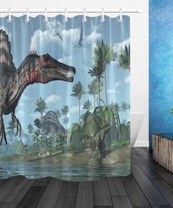 Beach Sunflower Butterfly Waterproof Shower Curtain for Bathroom - Bathroom Decor