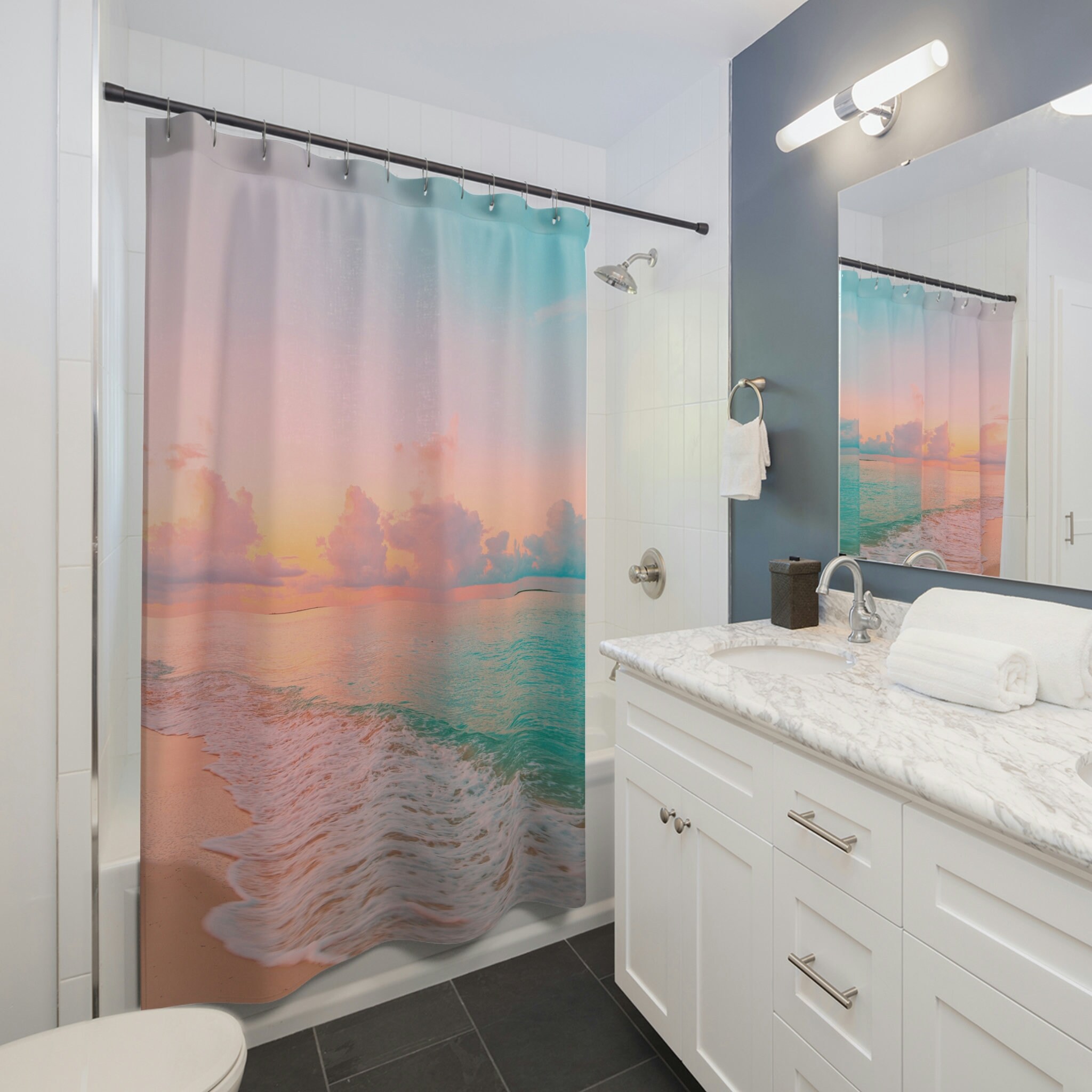 Beach Tropical Shower Curtain for Your Coastal Bathroom Decor