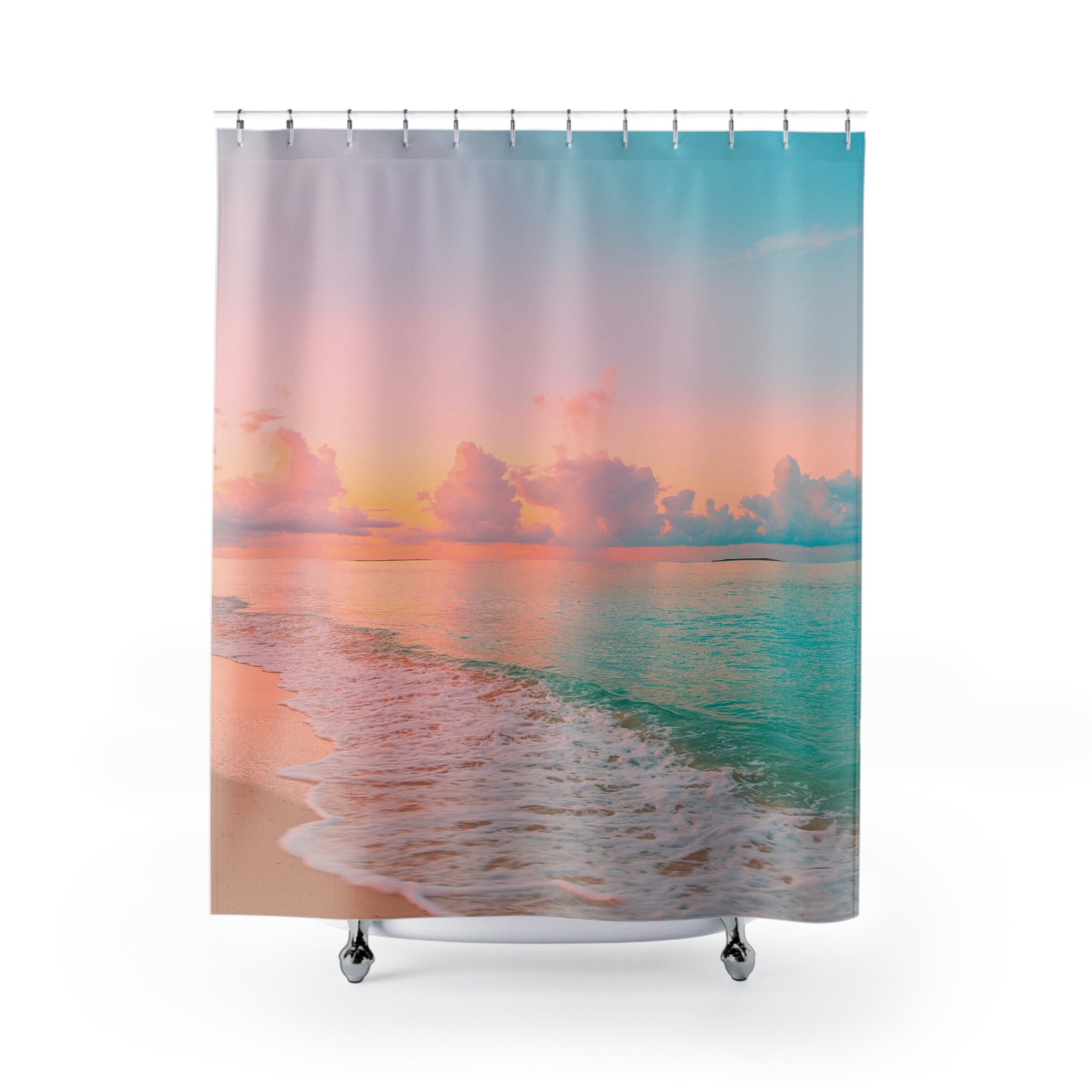 Beach Tropical Shower Curtain for Your Coastal Bathroom Decor Bluefink