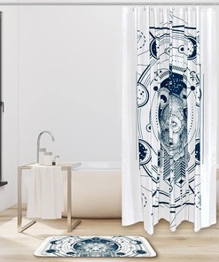 Bear Animal Print Waterproof Shower Curtain for Bathroom