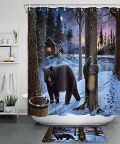 Bear Shower Curtain Home Decor