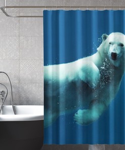 Bear Shower Curtain for a Cozy and Rustic Bathroom Decor