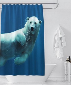 Bear Shower Curtain for a Cozy and Rustic Bathroom Decor
