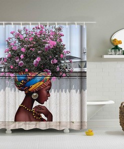 Beautiful Afro Girl Shower Curtain