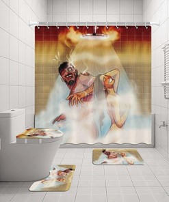 Beautiful Black Woman Shower Curtain - Durable Waterproof Fabric for Home and Bathroom Decor
