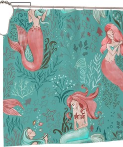 Beautiful Mermaid Green Shower Curtain - Inches