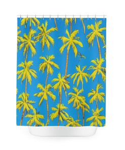Beautiful Palm Trees Beach Shower Curtain for Modern Bathroom Decor