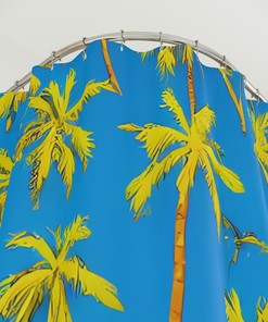 Beautiful Palm Trees Beach Shower Curtain for Modern Bathroom Decor