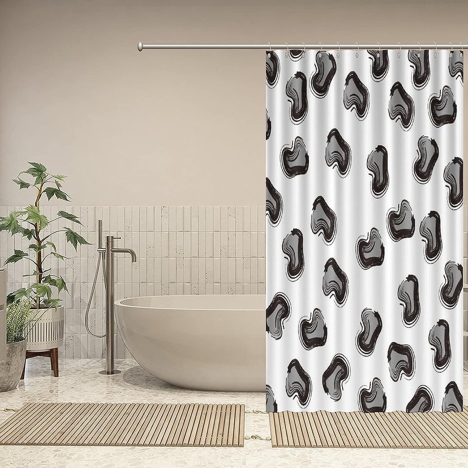 Beautiful Pantherine Leopard Print Shower Curtain by ArogGeld - Perfect for Bathroom Decor