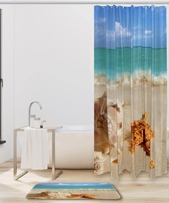 Beautiful Seashell Starfish Shower Curtain for Your Bathroom