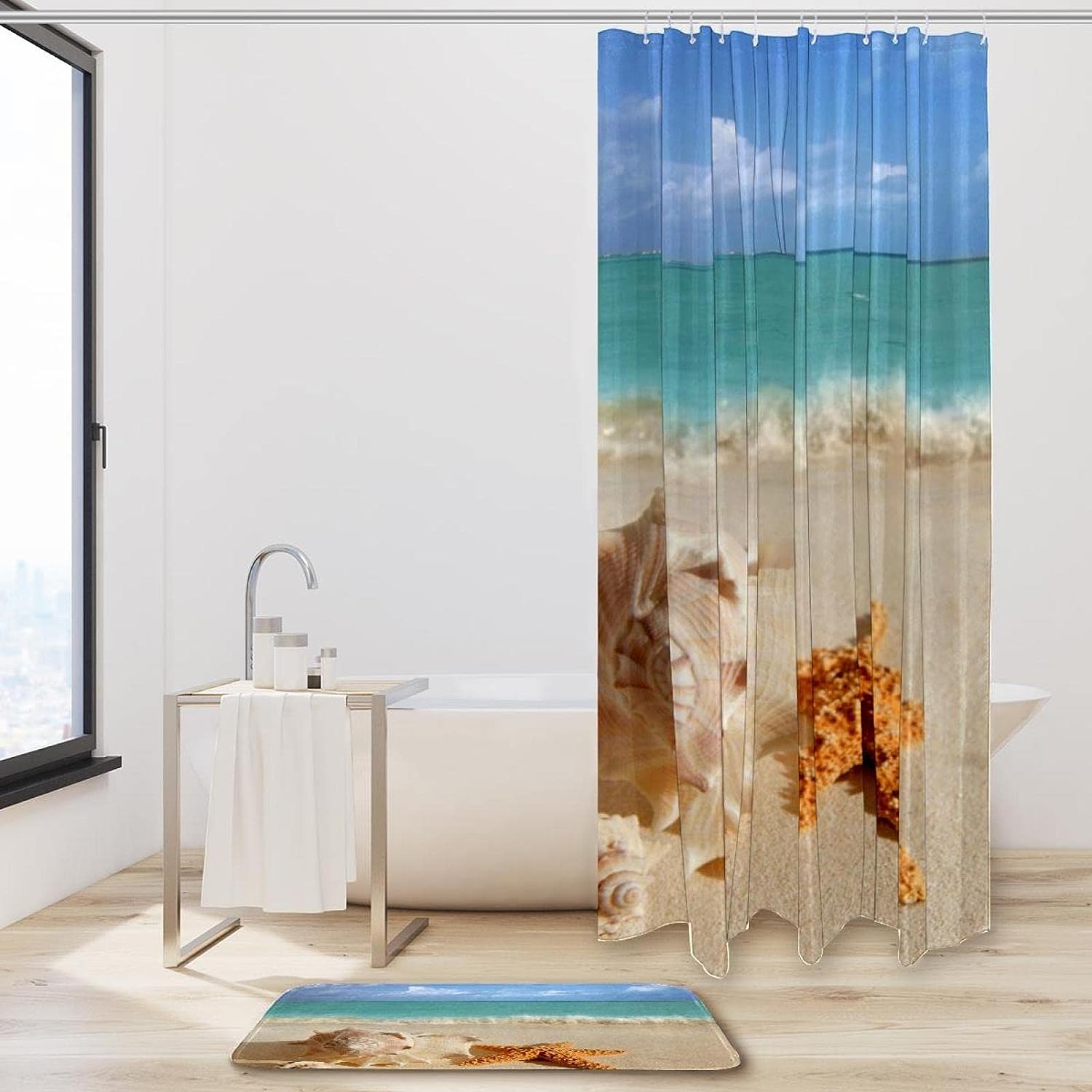 Beautiful Seashell Starfish Shower Curtain for Your Bathroom