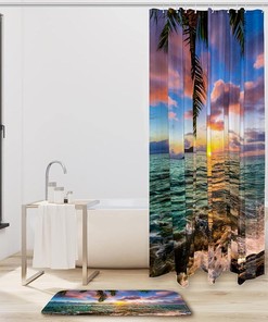 Beautiful Sunrise in Hawaii Shower Curtain for Your Bathroom Decor