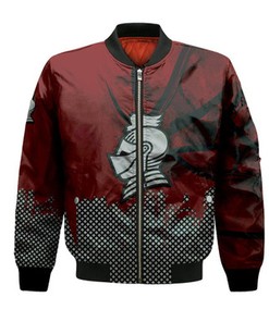 Bellarmine Knights Bomber Jacket Basketball Net Grunge Pattern- NCAA