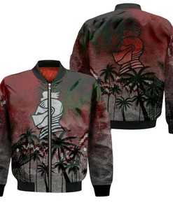 Bellarmine Knights Bomber Jacket Coconut Tree Tropical Grunge - NCAA