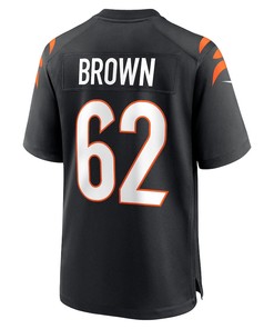 Ben Brown 62 Cincinnati Bengals Game Player Jersey - Black