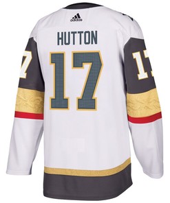 Ben Hutton 17 Vegas Golden Knights Stanley Cup 2023 Champions Patch Away Breakaway Men Jersey - White