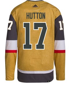 Ben Hutton 17 Vegas Golden Knights Stanley Cup 2023 Champions Patch Home Breakaway Men Jersey - Gold