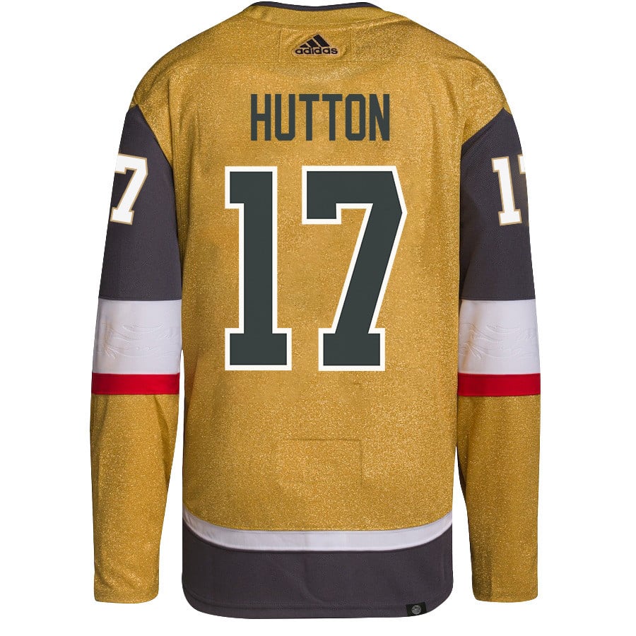 Ben Hutton 17 Vegas Golden Knights Stanley Cup 2023 Champions Patch Home Breakaway Men Jersey - Gold