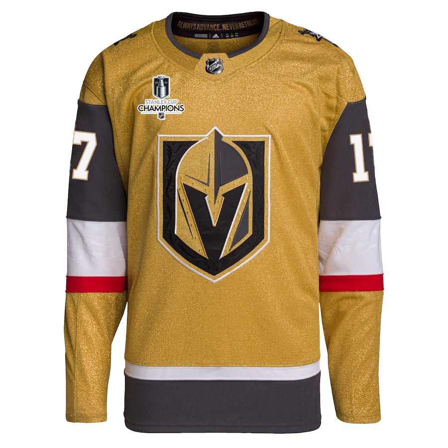 Ben Hutton 17 Vegas Golden Knights Stanley Cup 2023 Champions Patch Home Breakaway Men Jersey - Gold