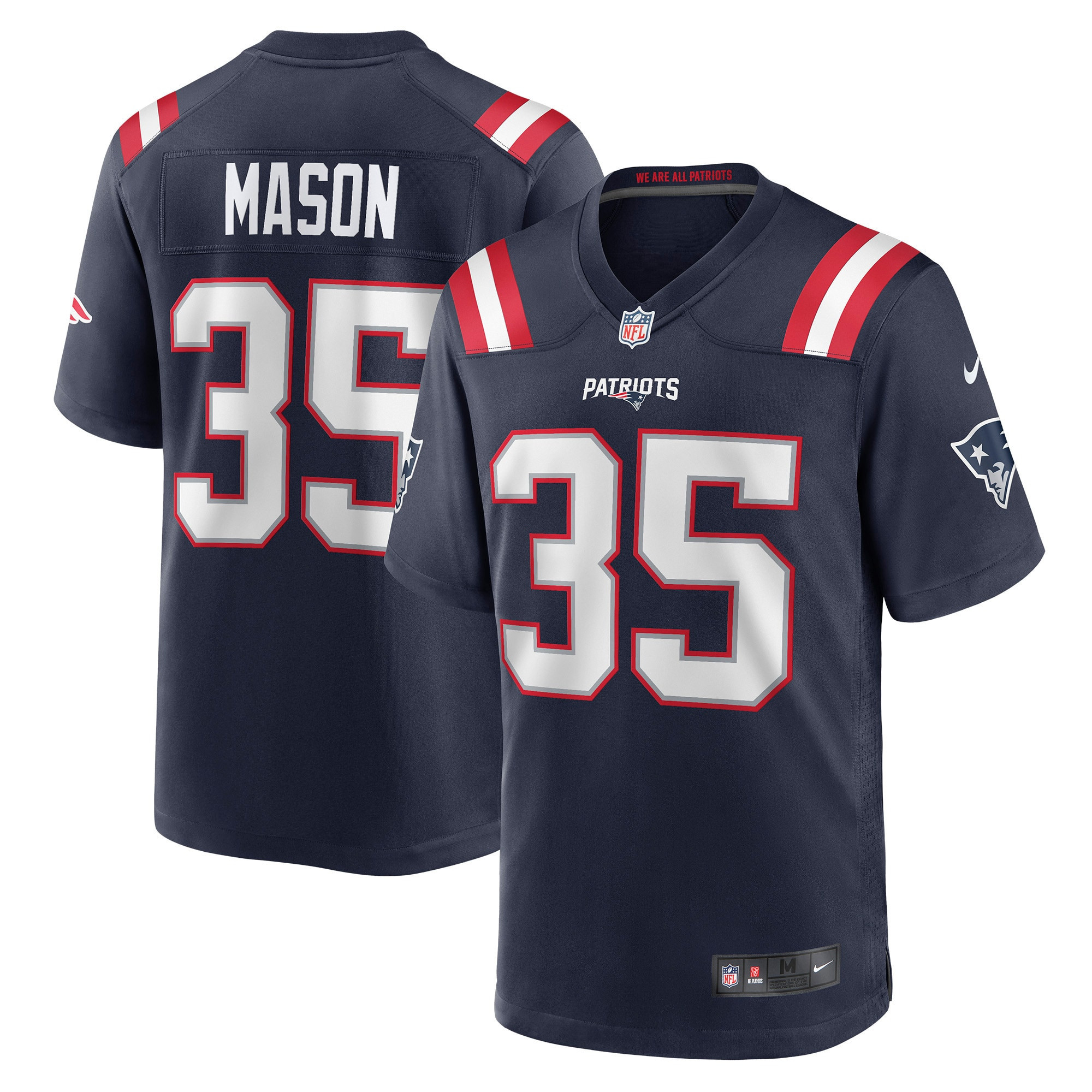 Ben Mason New England Patriots Game Player Jersey - Navy Nfl