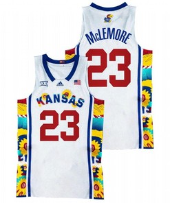 Ben McLemore 23 Kansas Jayhawks Sunflower Showdown Basketball Men Jersey - White