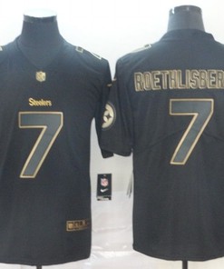 Ben Roethlisberger #7 Pittsburgh Steelers Nfl Explosion Legendary Gold Black Jersey