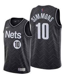 Ben Simmons 10 Brooklyn Nets 2022 Earned Edition Black Jersey Diamond Badge - Men Jersey