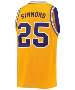 Ben Simmons #25 LSU Tigers Retro Classic Basketball Men Jersey - Gold