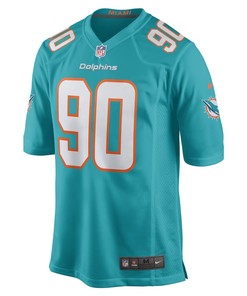 Ben Stille Miami Dolphins Game Player Jersey - Aqua