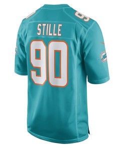 Ben Stille Miami Dolphins Game Player Jersey - Aqua