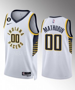 Bennedict Mathurin 00 Indiana Pacers White Association Edition 2022-23 Men Jersey Swingman